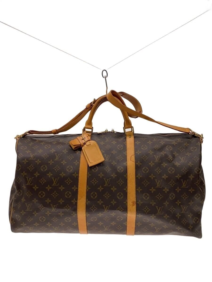 LOUIS VUITTON Keepall Bandoulière 60_Monogram Canvas PVC BRW M41412