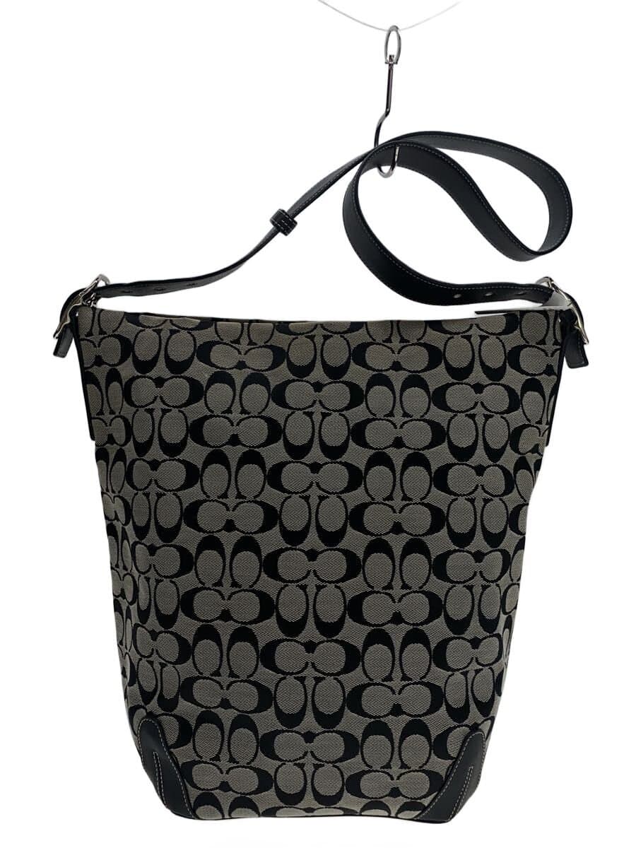 COACH Shoulder Bag BLK All Over Pattern 6083