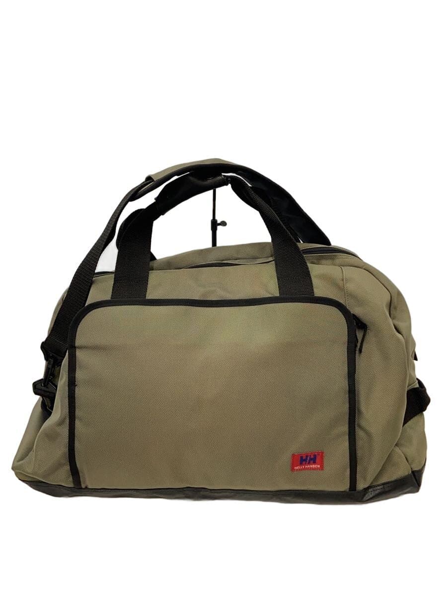 HELLY HANSEN Shoulder Bag Nylon KHK Solid 90s~ Bottom Hi Palon Red Square Logo Stickiness