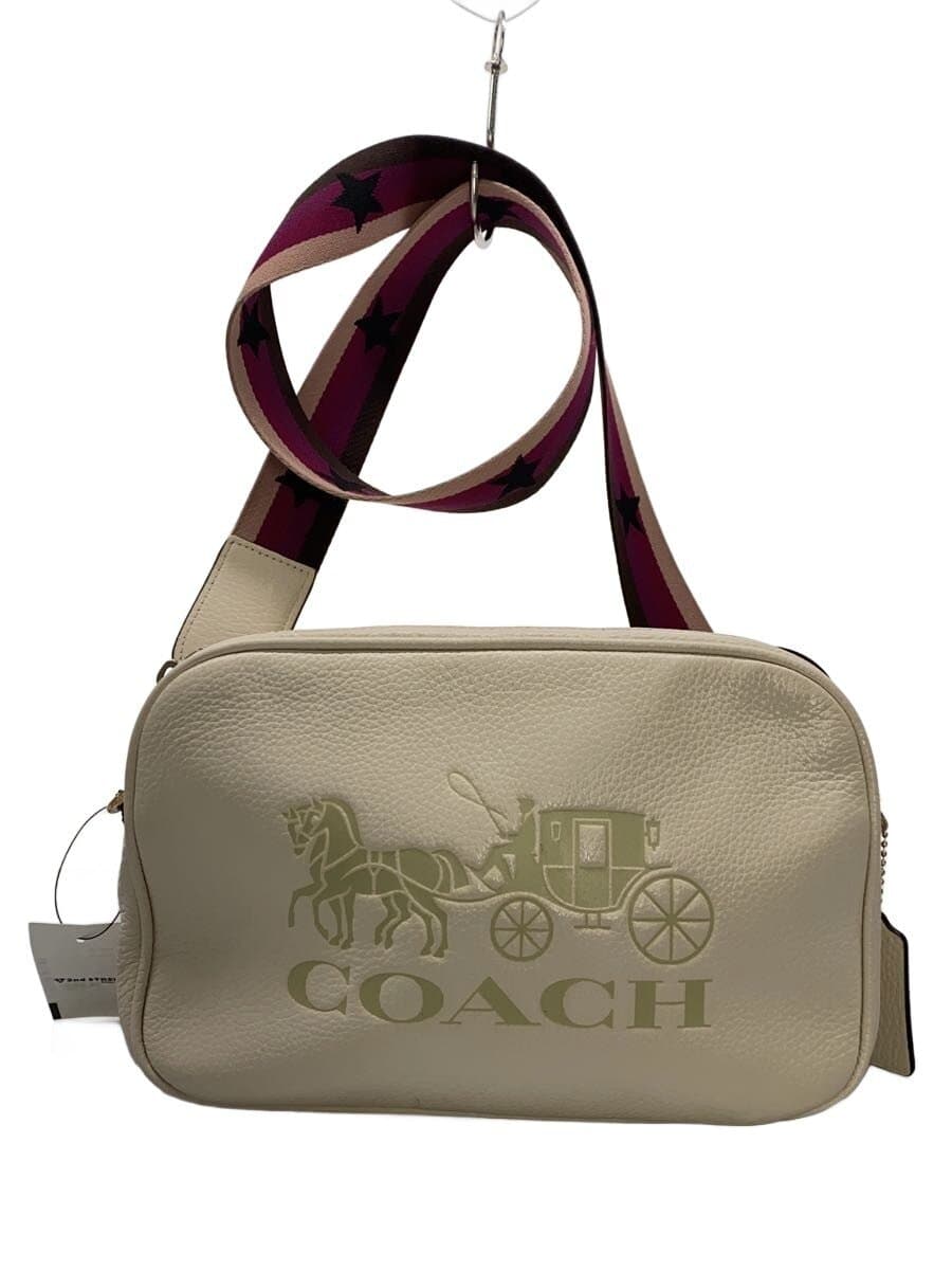 COACH shoulder bag leather WHT f75818
