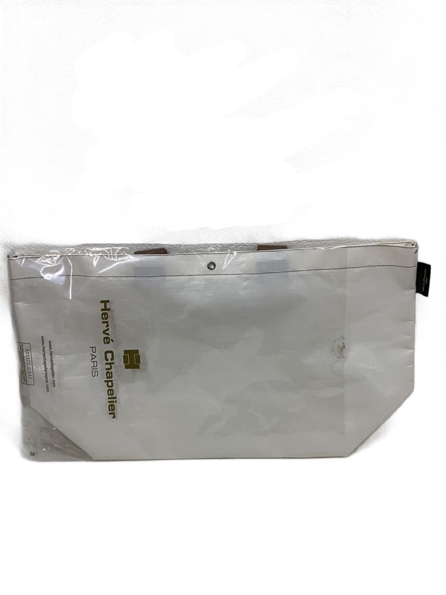 Herve Chapelier With Tag Marche Shoulder Bag L Boat Shape Tote WHT Solid 4014PP