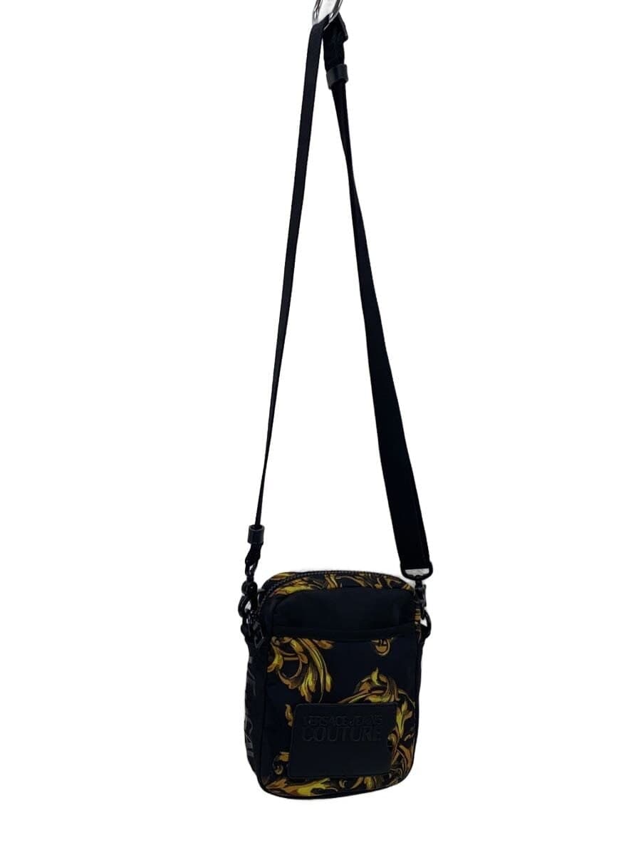 VERSACE JEANS COUTURE Shoulder Bag Nylon BLK All Over Pattern