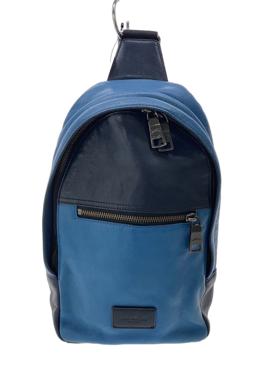 COACH Shoulder Bag Leather BLU 72035