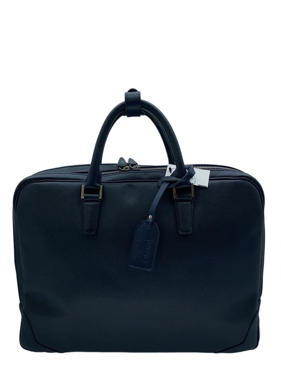 YUKINOUA Exclusive Boston Bag Leather NVY Solid Corner Scuff