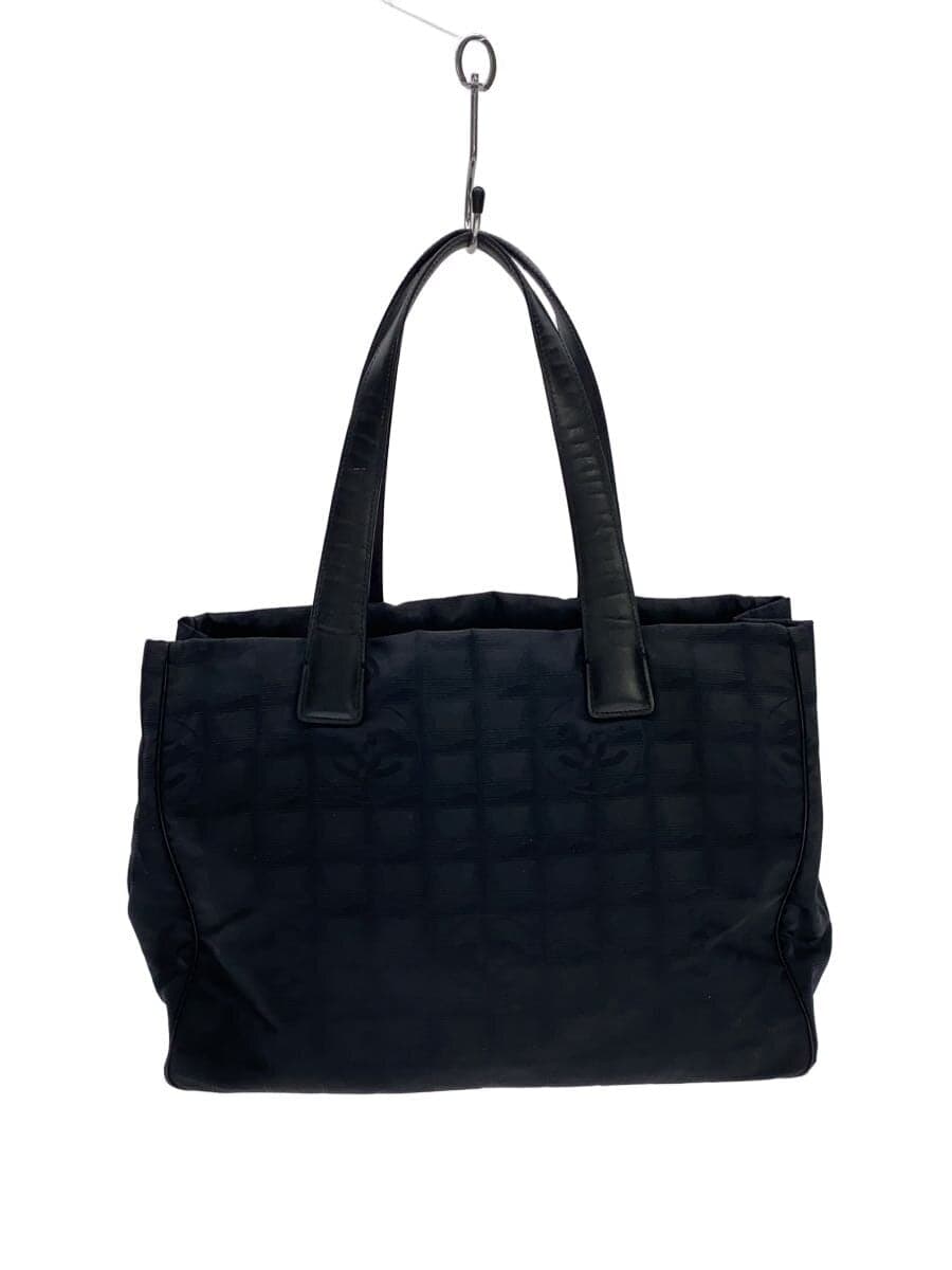 CHANEL New Travel Line Tote Bag MM Nylon × Leather Black
