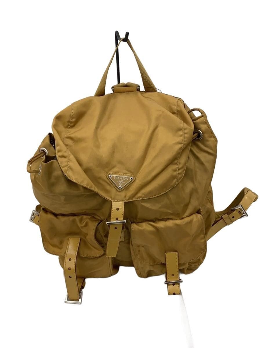 PRADA Backpack Nylon CML Solid