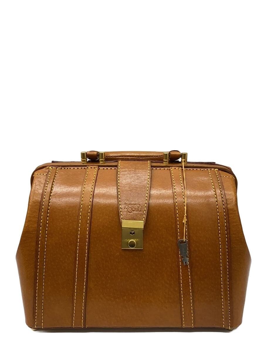 BRUNO CONTI Boston Bag Leather CML Solid Small OLD