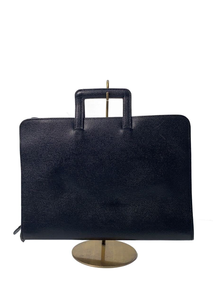 PORTER Bag Leather Black Solid Color Scuffed Corners Shows Signs of Use