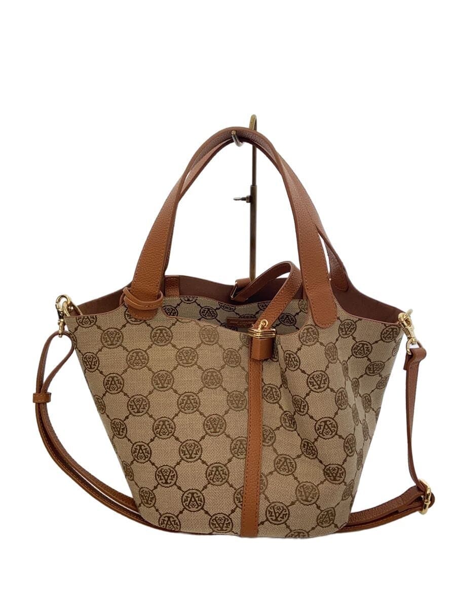 Anne Coquine2-Way Handbag BRW All Over Pattern