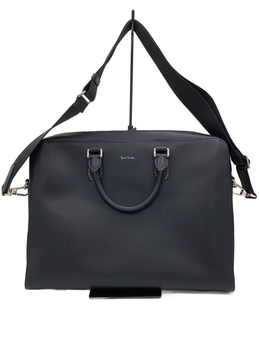 Paul Smith Briefcase Leather BLK Solid