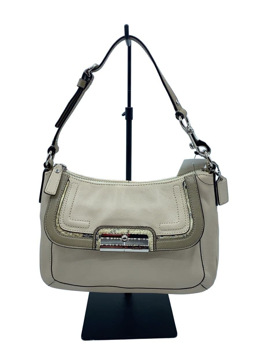 COACH handbag leather beige plain L1068-45206 has stains