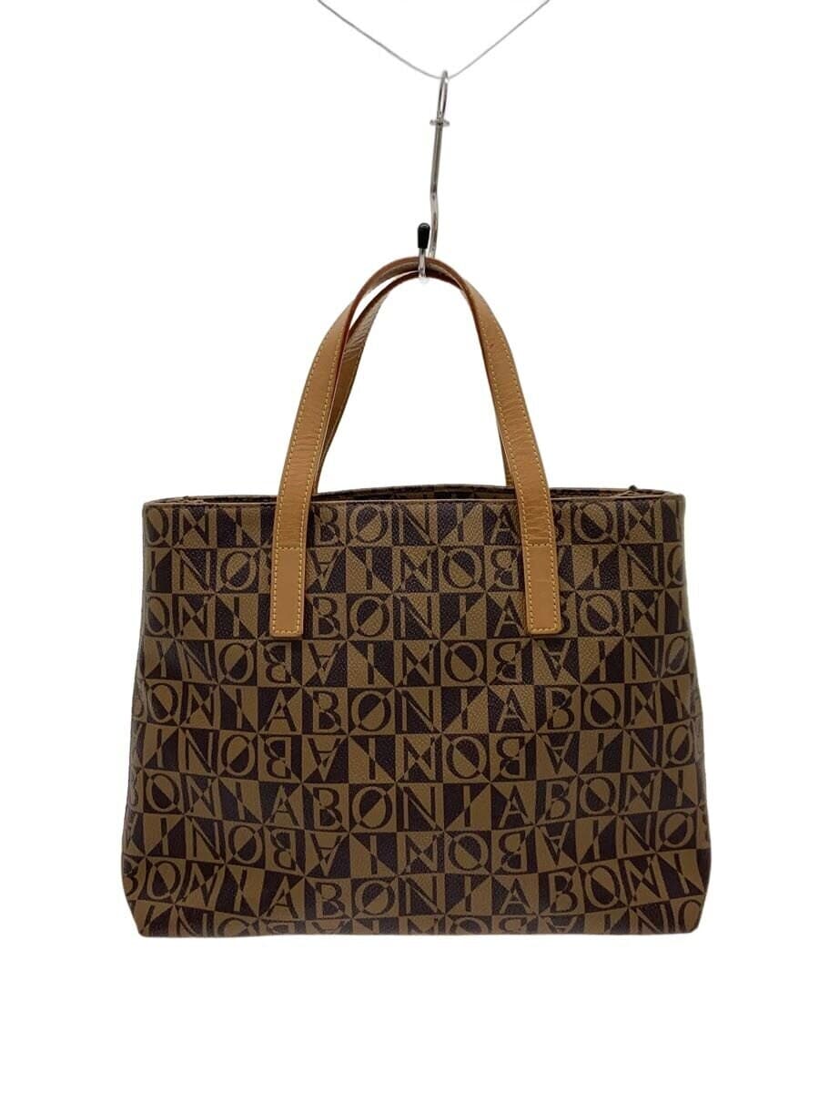 BONIA Tote Bag Leather BRW All Over Pattern