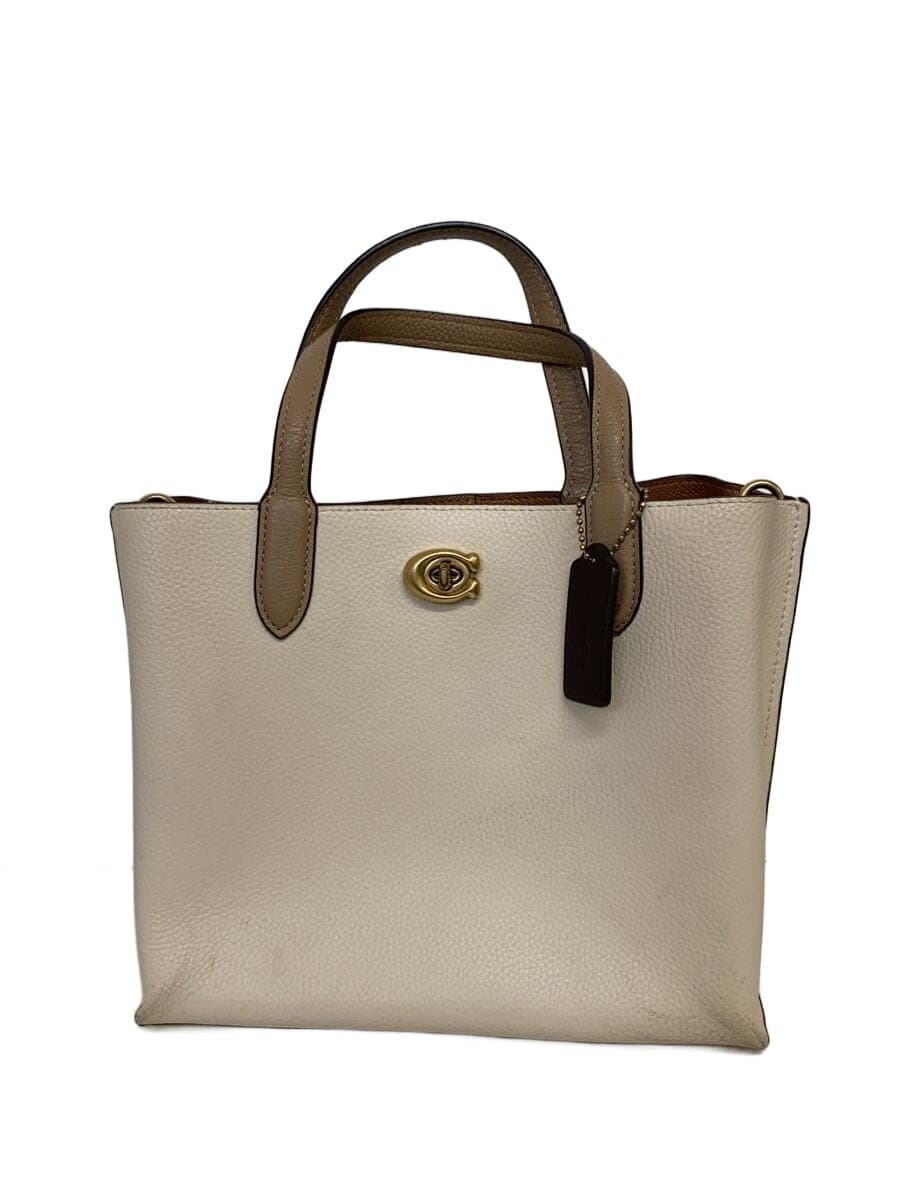 COACH Handbag Leather CRM Solid H2222-C8561