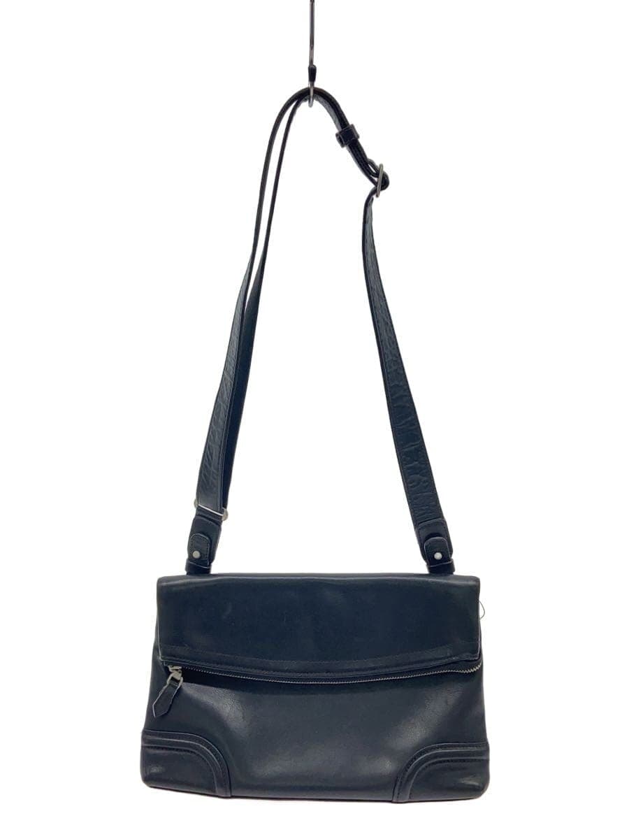 FIVE WOODS Shoulder Bag Leather BLK Solid Color