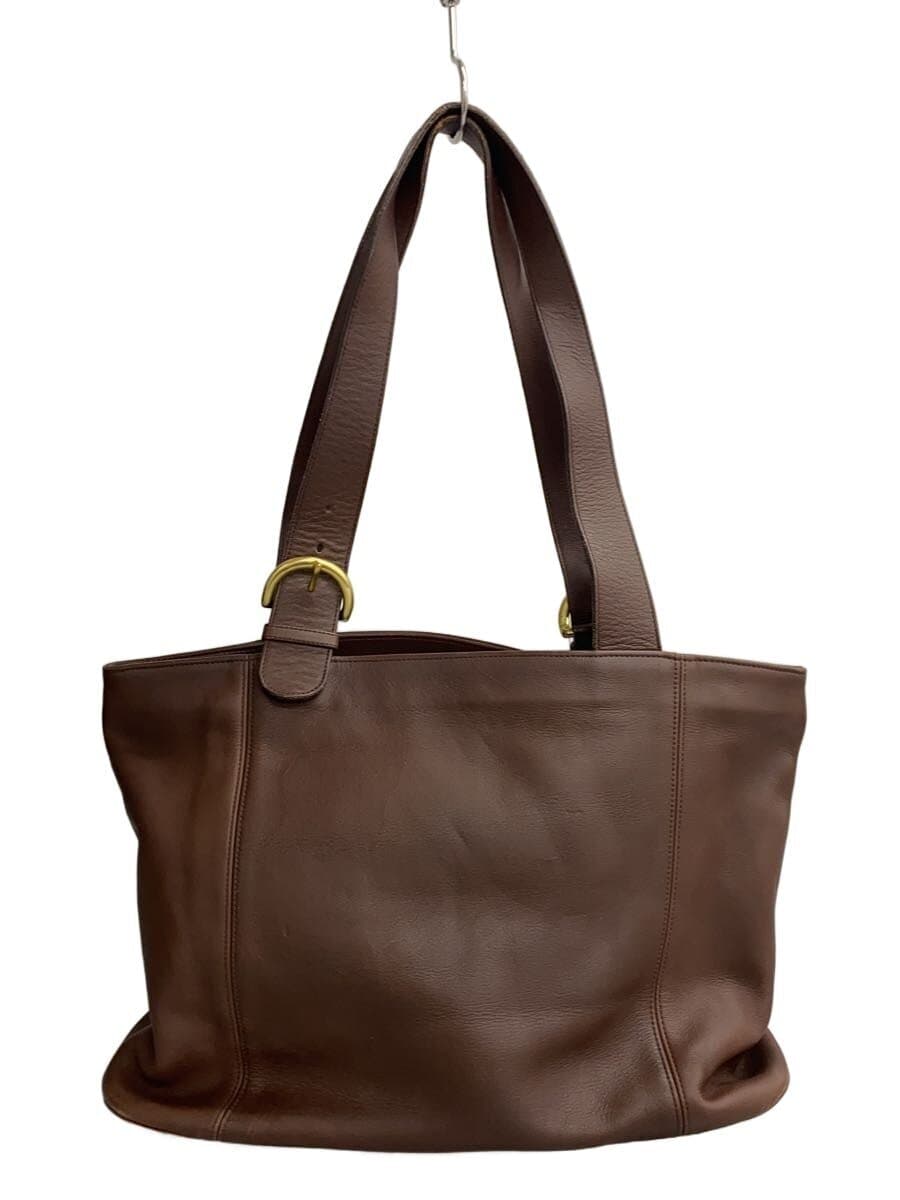 COACH All Do Tote Bag Leather BRW 4155 Handle Damage