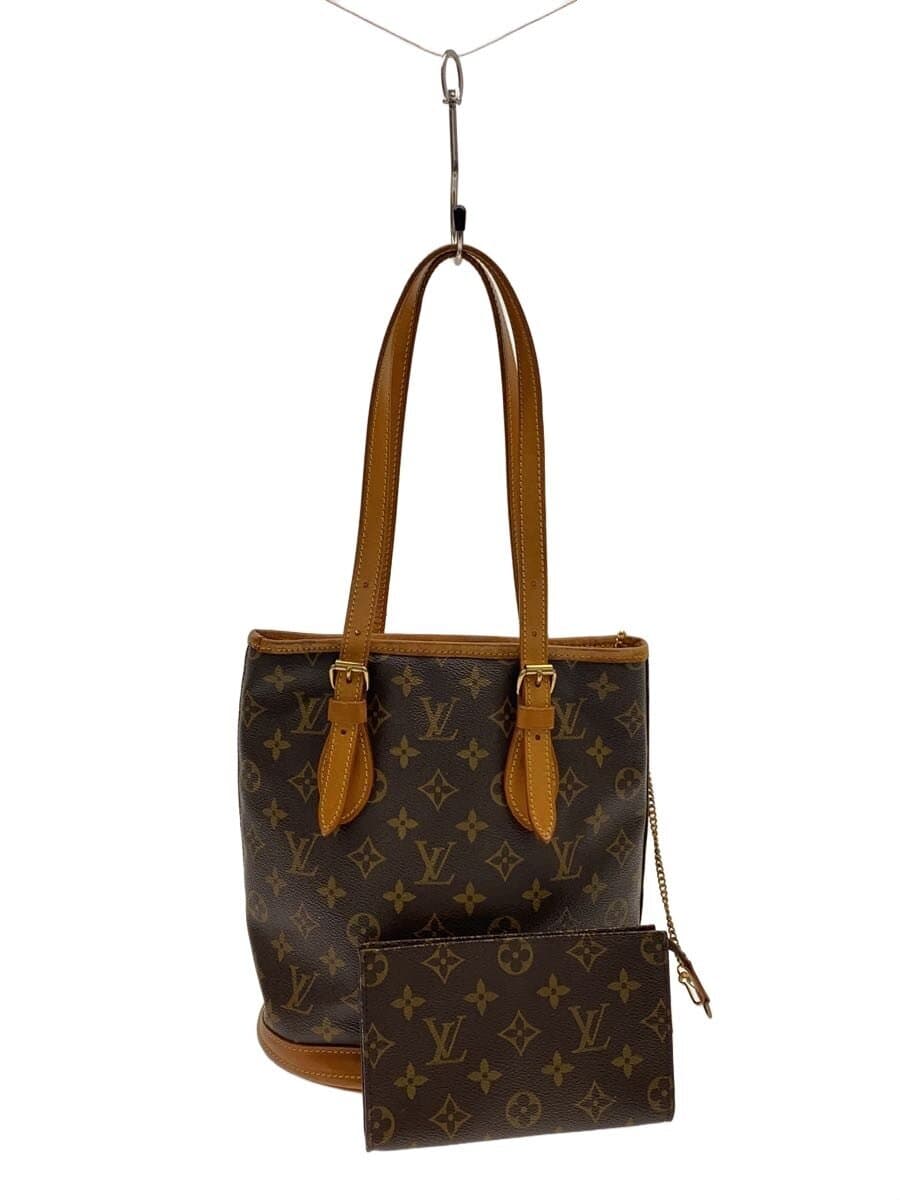 LOUIS VUITTON Petit Bucket_Monogram Canvas PVC BRW