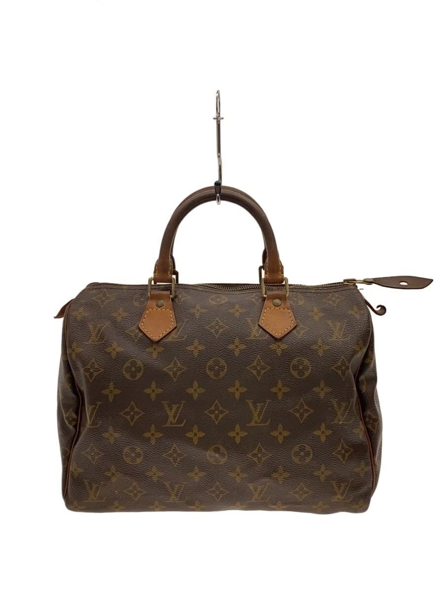 LOUIS VUITTON2)Speedy 30_Monogram Canvas PVC BRW All Over Pattern