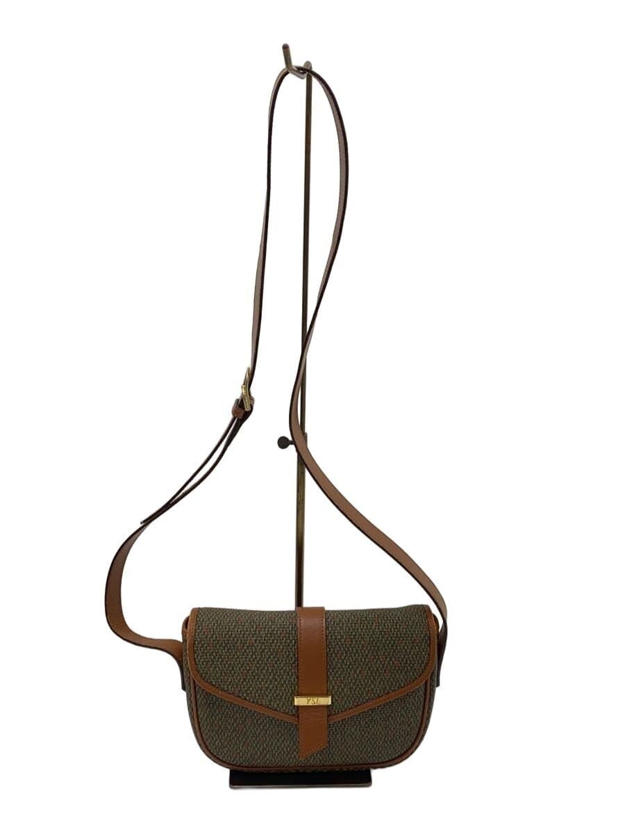 YVES SAINT LAURENT Shoulder Bag KHK All Over Pattern All Do