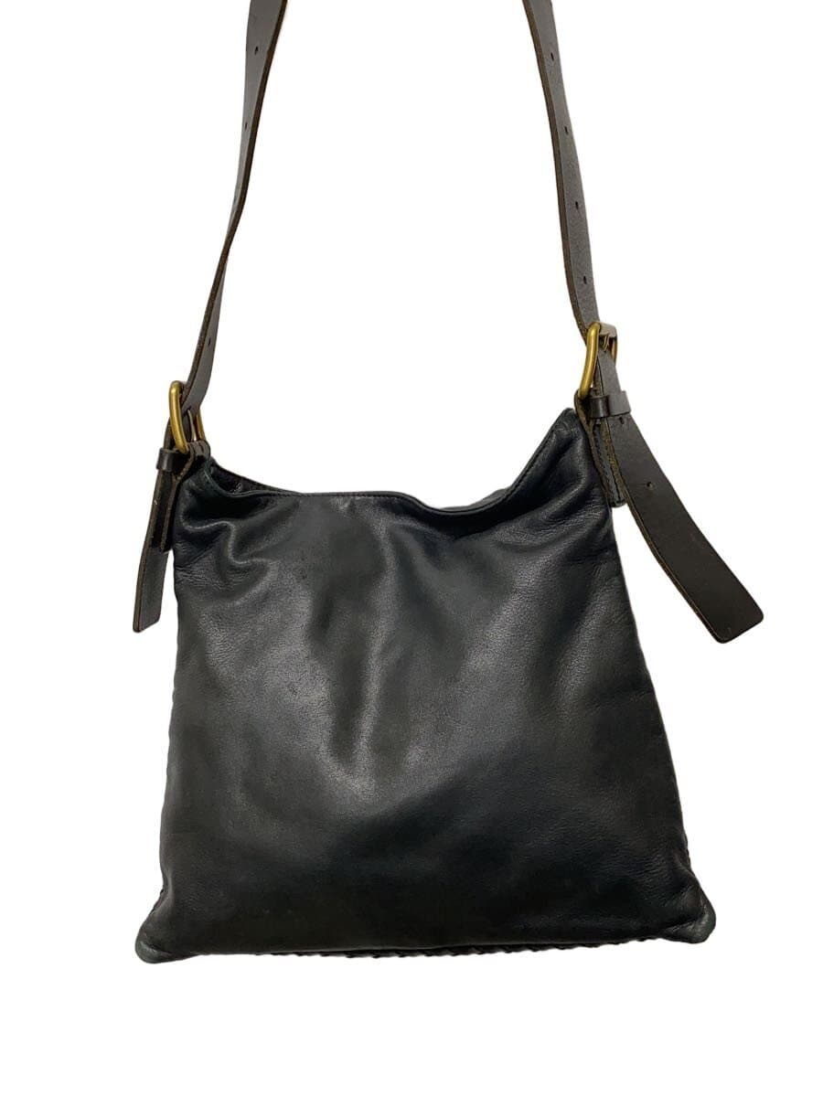 BOTTEGA VENETA Shoulder Bag Leather BLK Solid