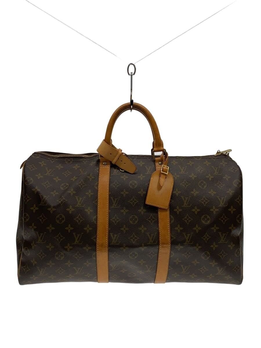 LOUIS VUITTON Keepall 50_Monogram Canvas PVC BRW