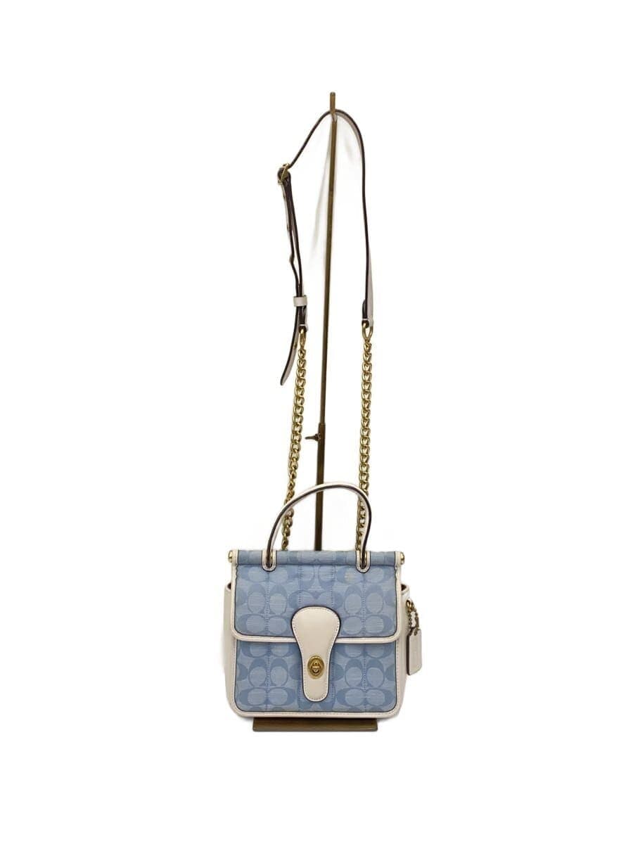 COACH Shoulder Bag BLU c4704