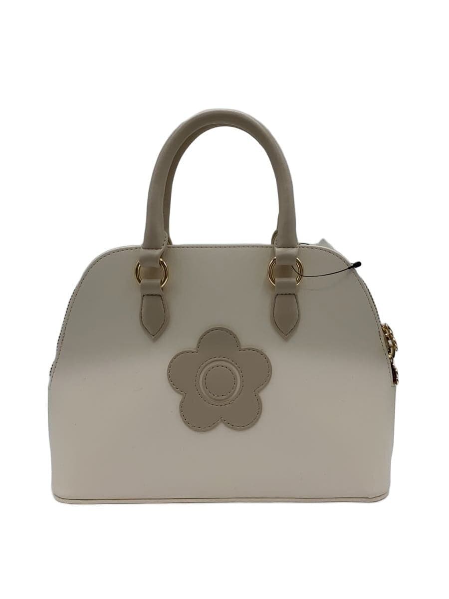 MARY QUANT Round Shape Tote Bag BEG Solid Color