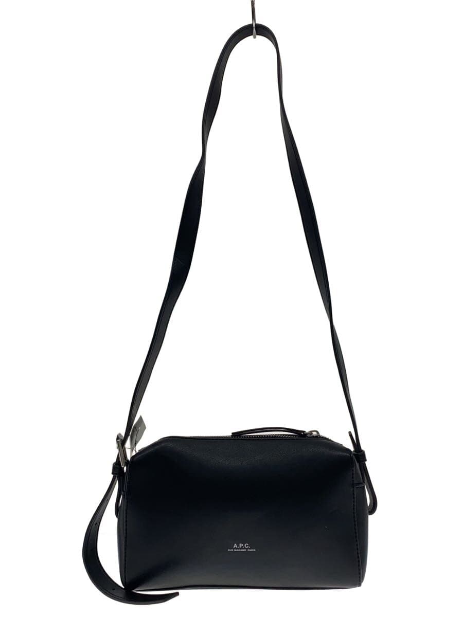A.P.C. shoulder bag fake leather BLK plain