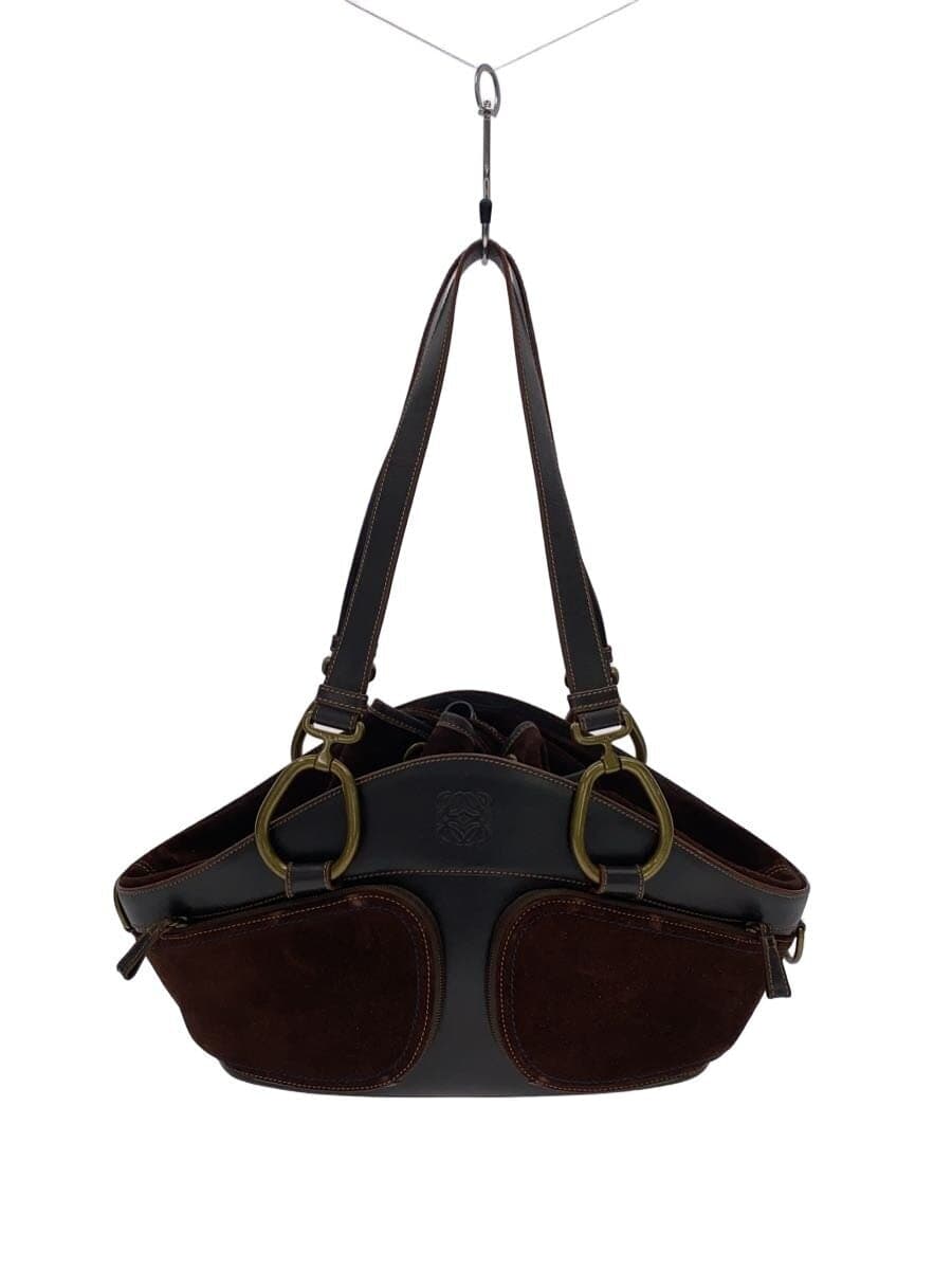LOEWE shoulder bag suede BRW