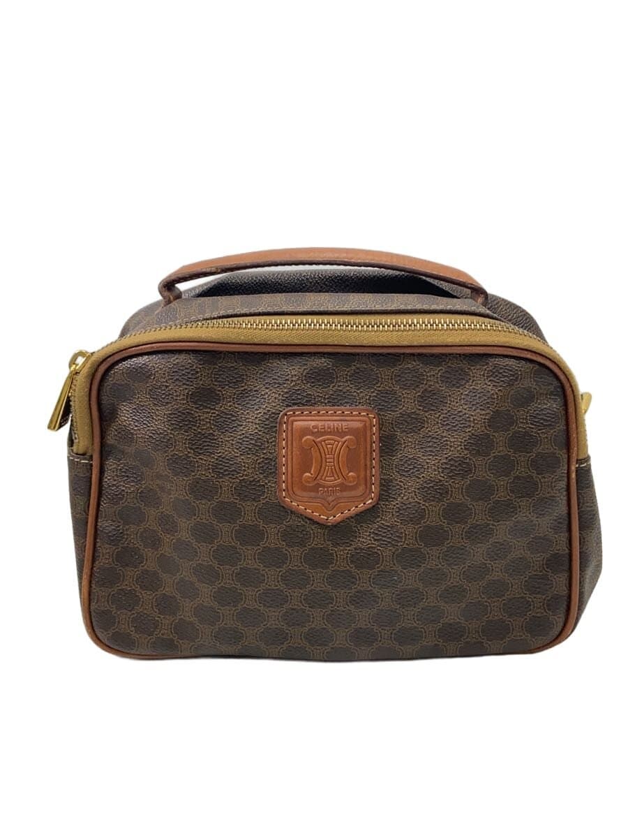 CELINE Shoulder Bag Canvas BRW All Over Pattern