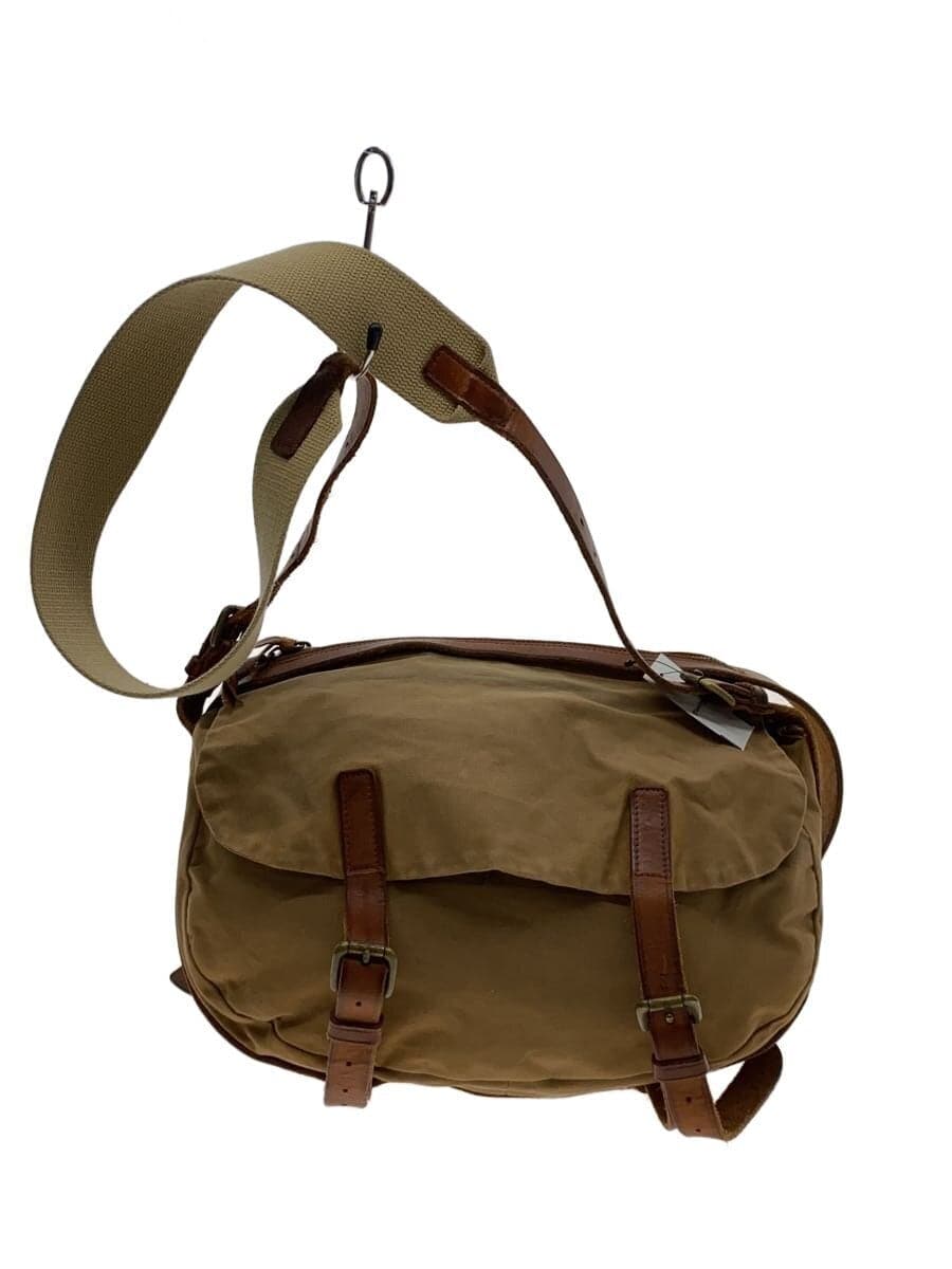 MIHARA YASUHIRO Archive Leather 0x Canvas 2WAY Shoulder Bag BEG