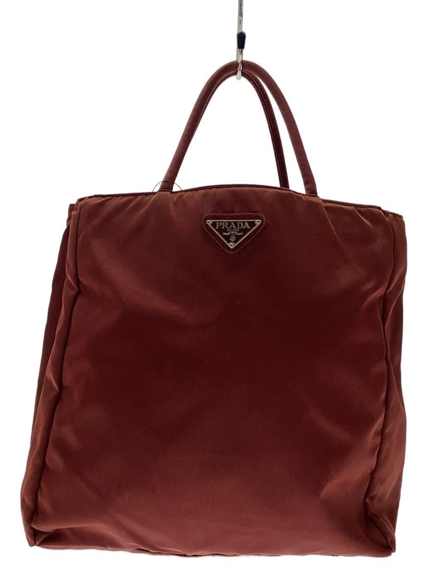 PRADA Handbag Nylon RED Solid