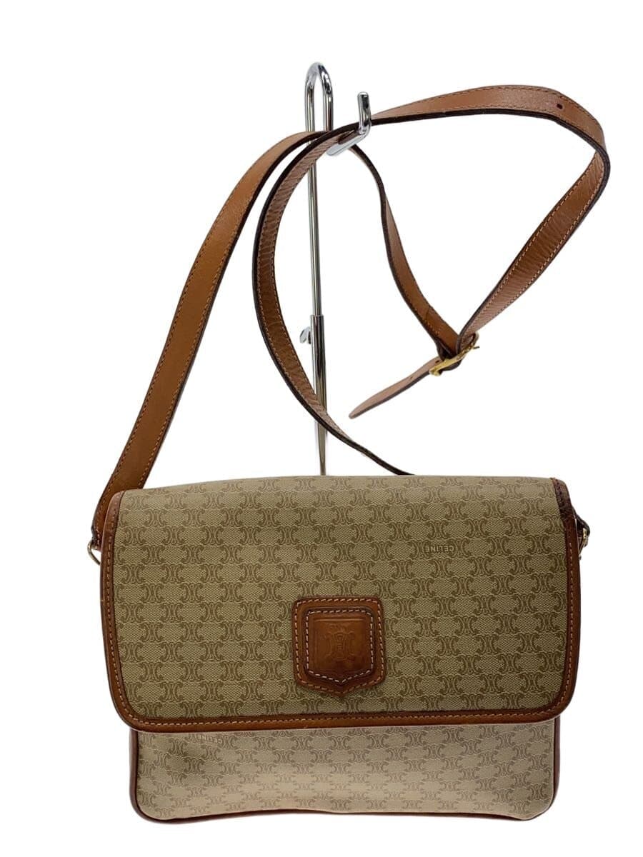 CELINE Shoulder Bag BEG All Over Pattern