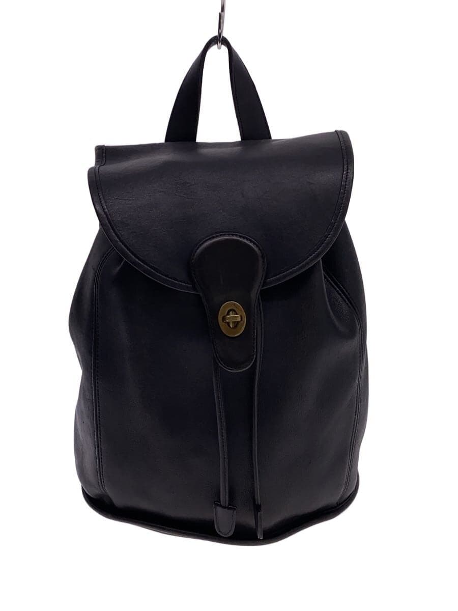 COACH Backpack Leather Black E4C-9943