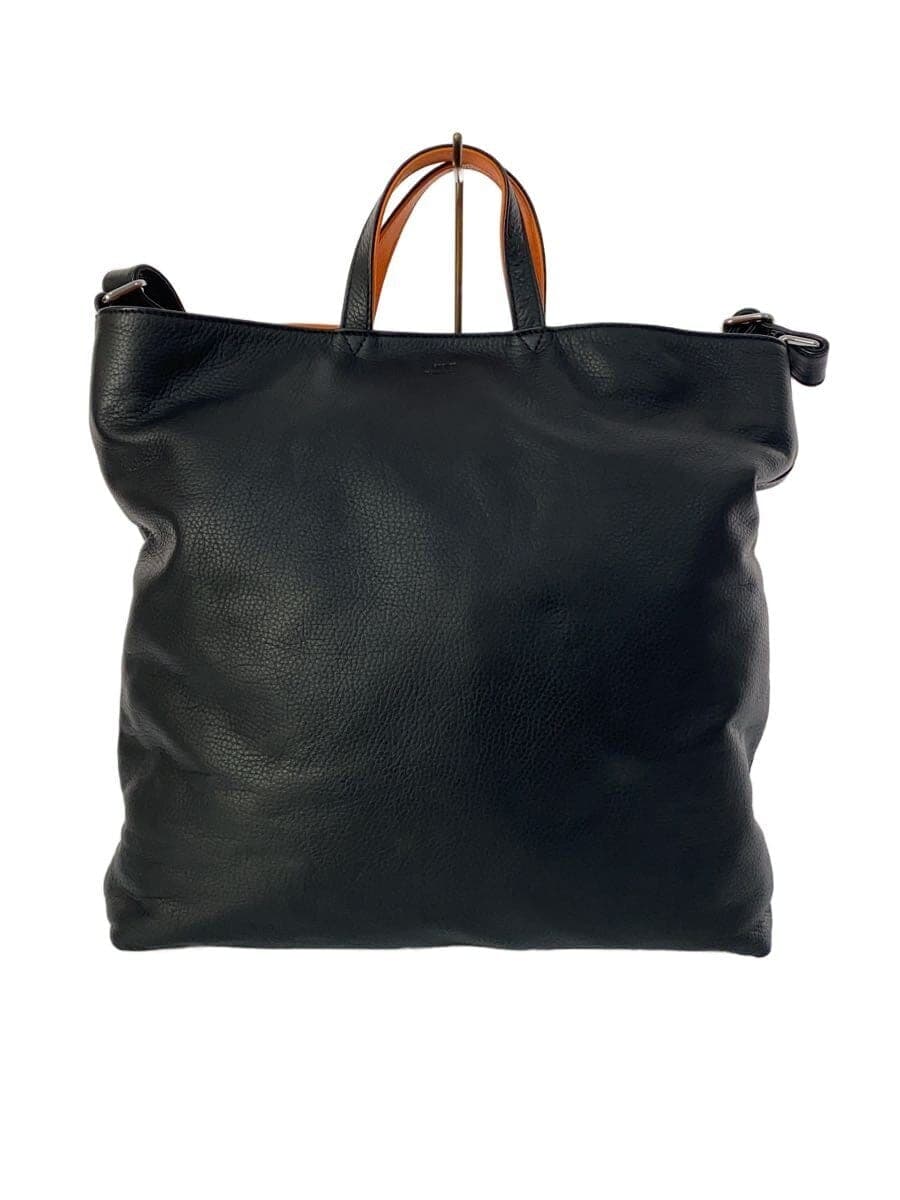 SEEKER tote bag leather BLK