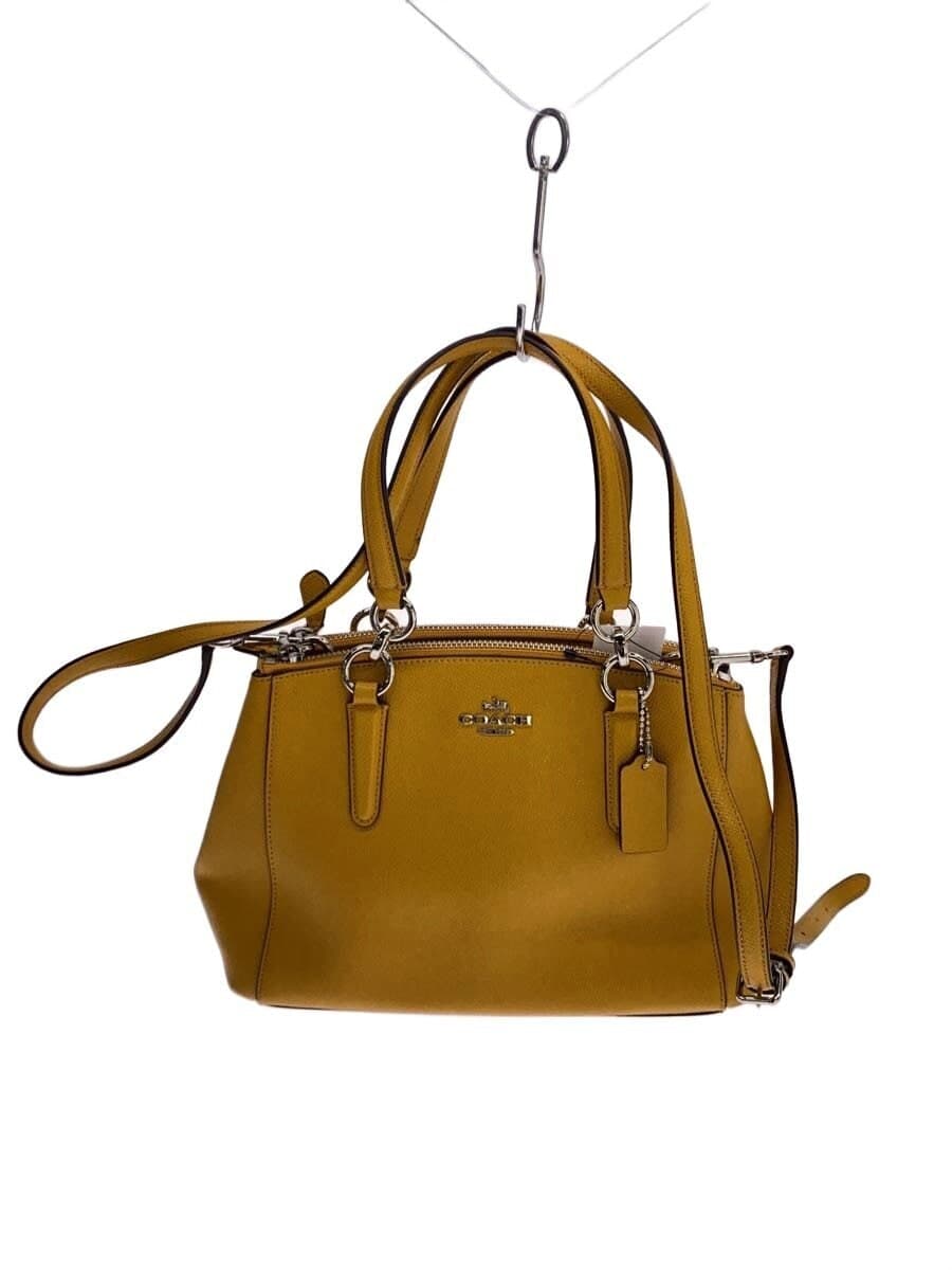 COACH Shoulder Bag Leather YLW Solid K1657-F57523