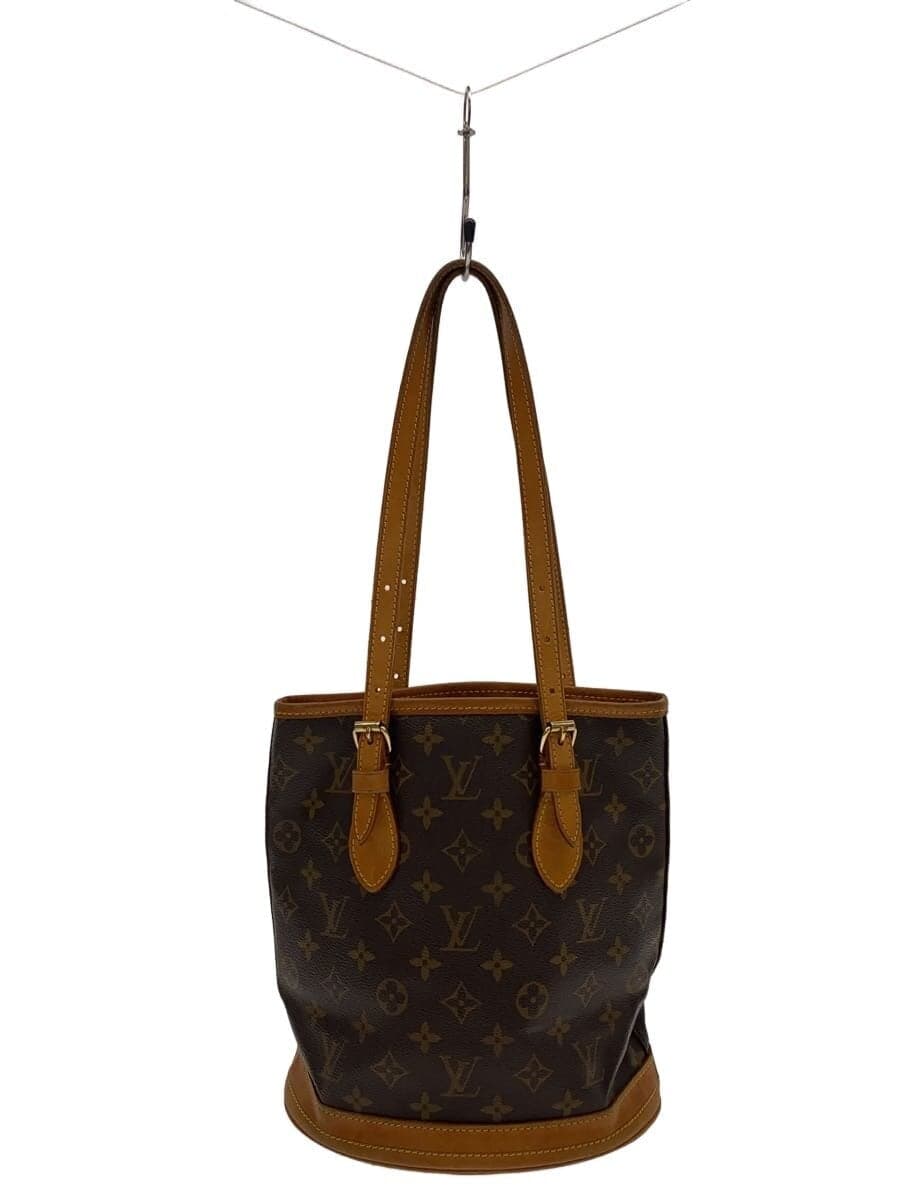 LOUIS VUITTON Petit Bucket_Monogram Canvas PVC BRW