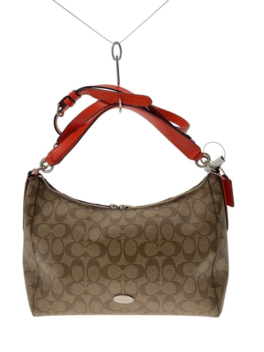 COACH Shoulder Bag PVC BEG All Over Pattern F34899