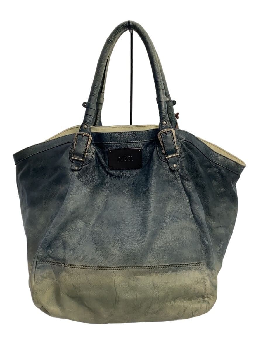 Diesel Fashion Tote Bag Leather Green Diesel Fashion
