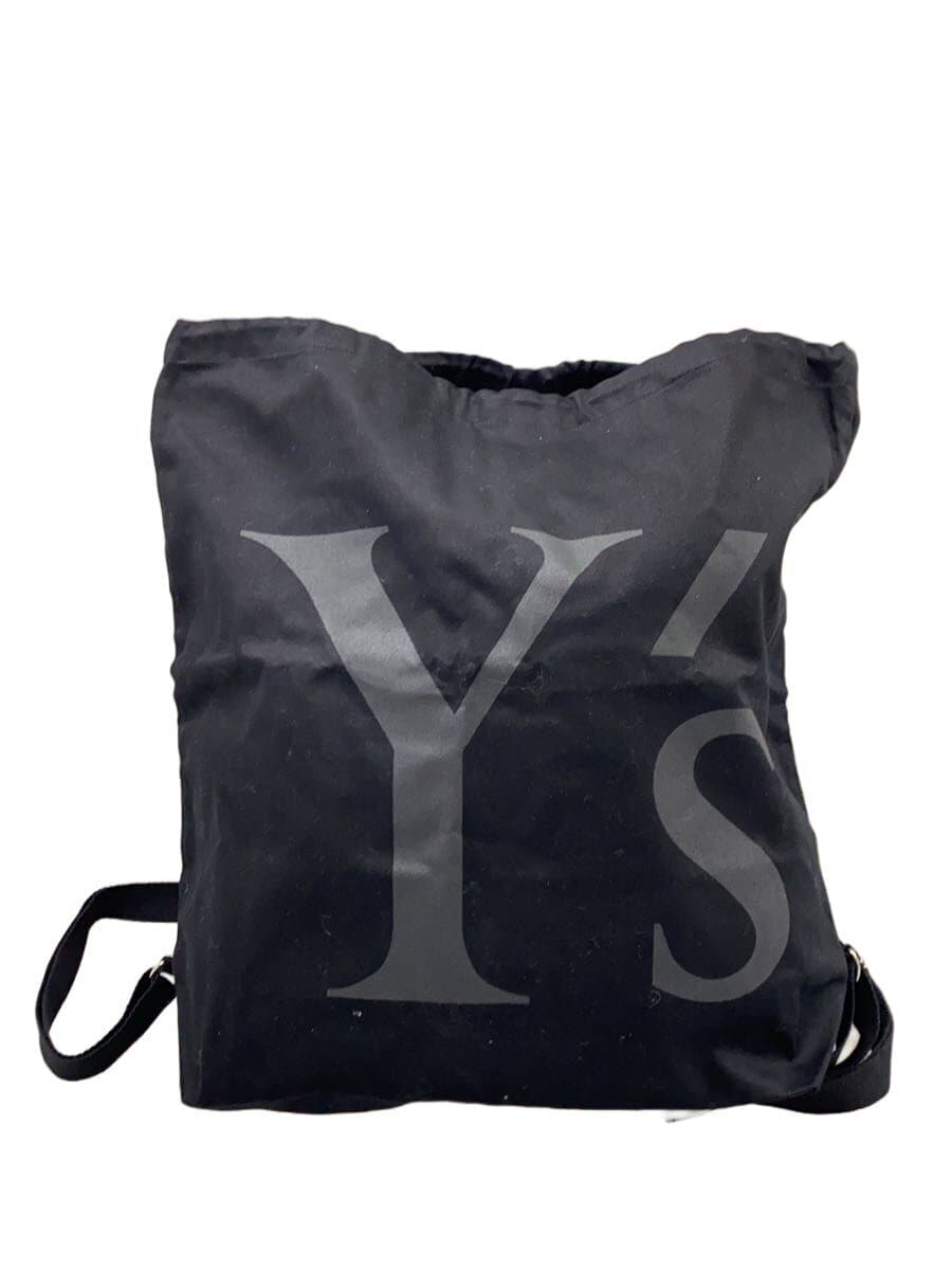 Y's Logo Print 2-Way Bag Canvas Black