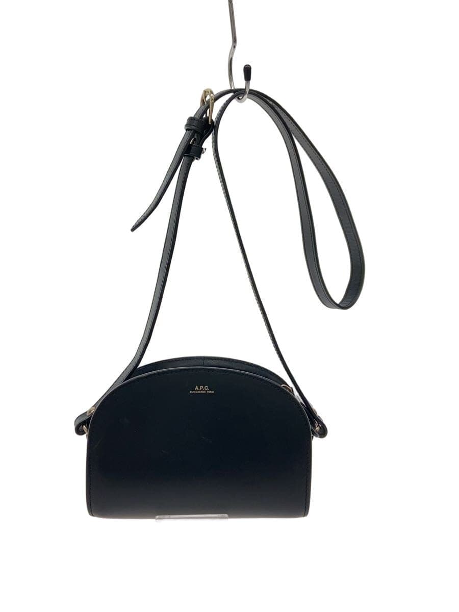 A.P.C. Shoulder Bag Leather BLK Solid