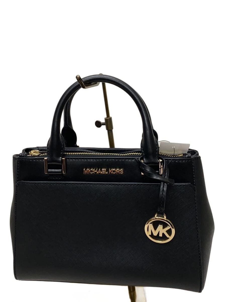 MICHAEL KORS Shoulder Bag Leather Black Solid Color