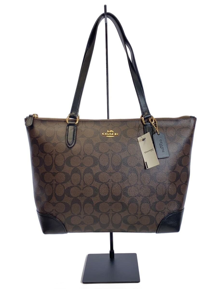 COACH Tote Bag_Signature PVC BRW All-Over Print F29208