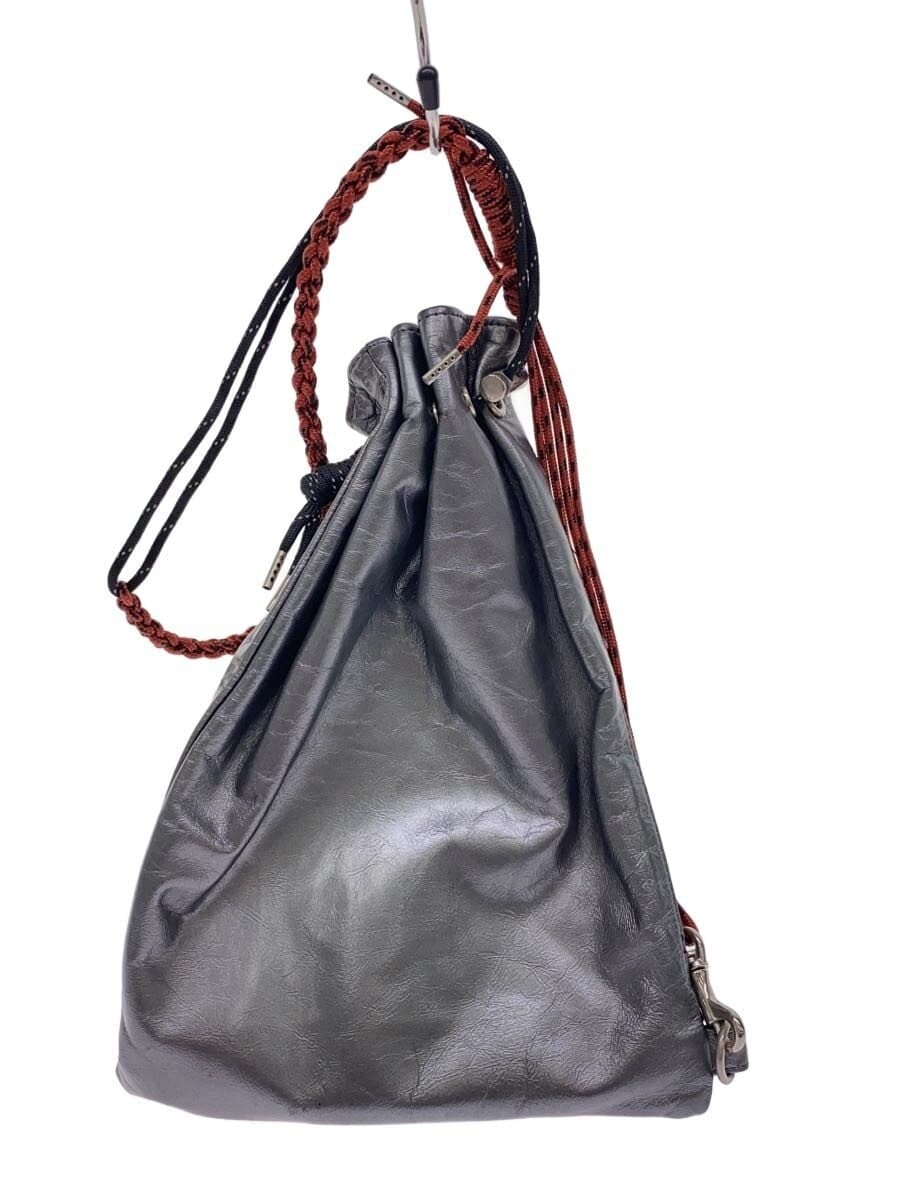 ithelicy Drawstring Shoulder Bag Leather SLV