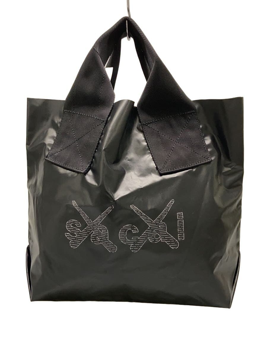 sacai KAWS Fall Winter 2021 Printed Tote Bag KAWS TOK Tote Bag Nylon Black
