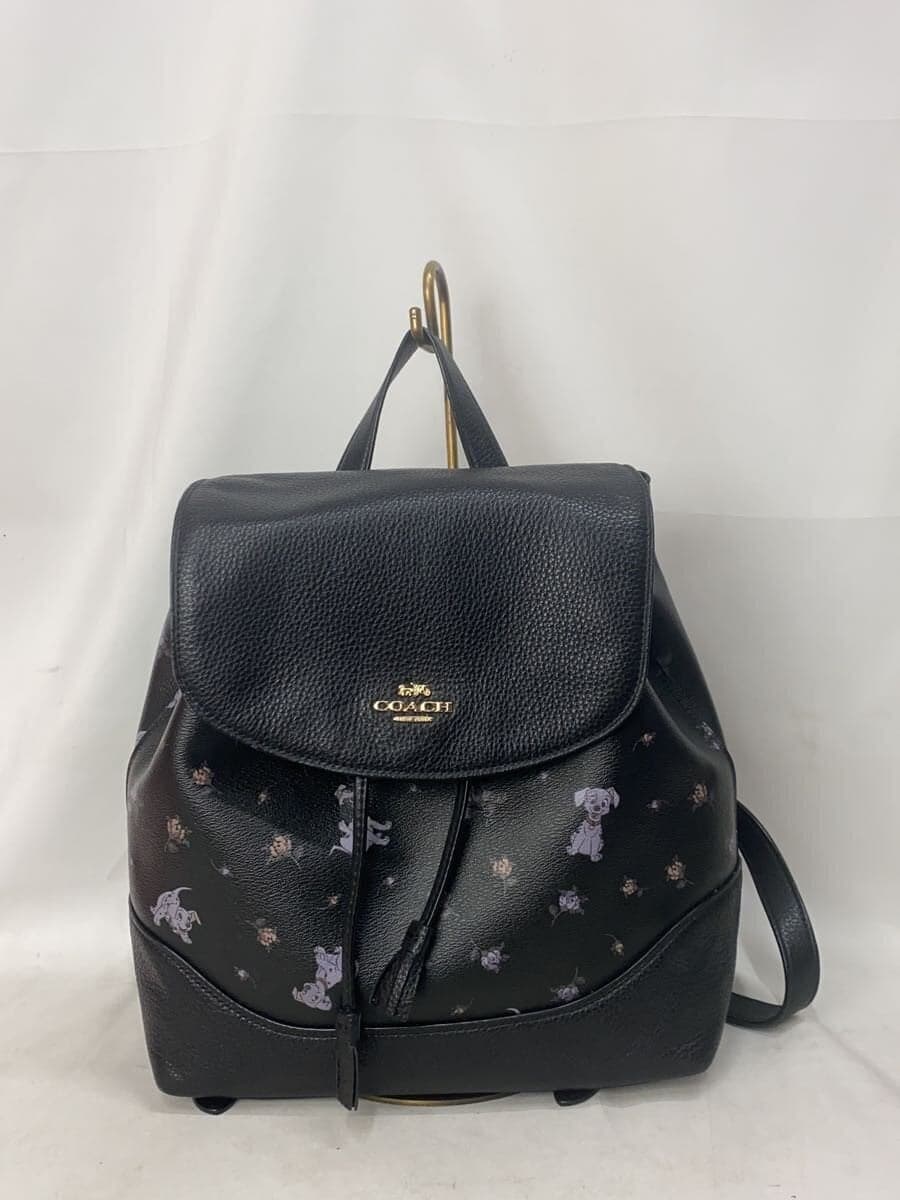 COACH × Disney Backpack PVC BLK All-over pattern 91127