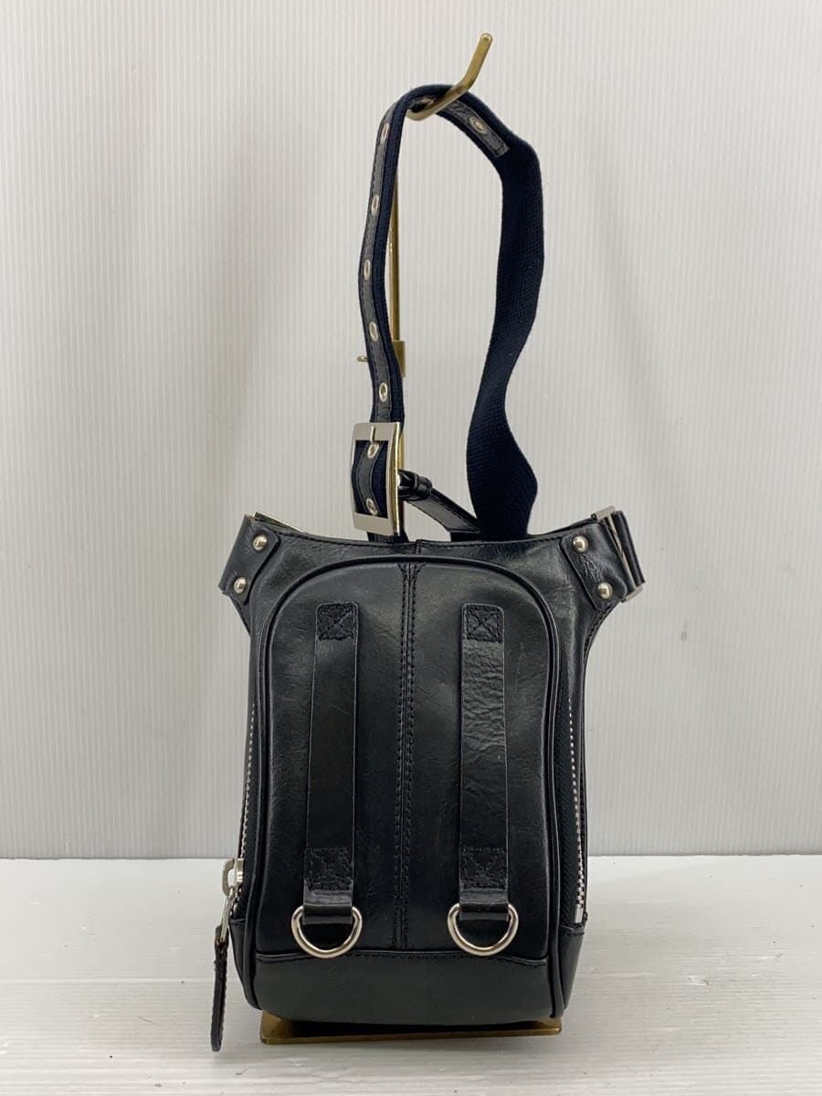 AVIREX Waist Bag Leather BLK