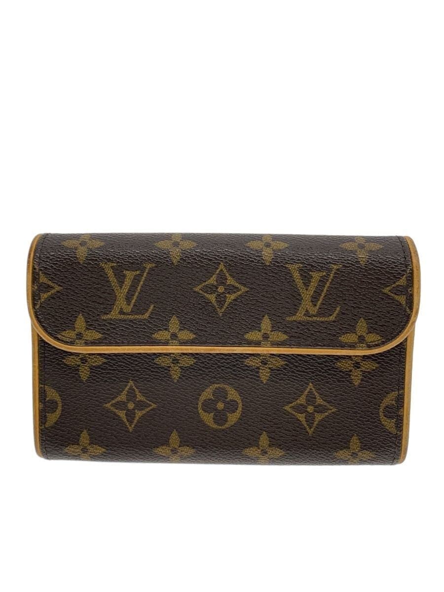 LOUIS VUITTON Pochette Florentine _Monogram Canvas PVC BRW