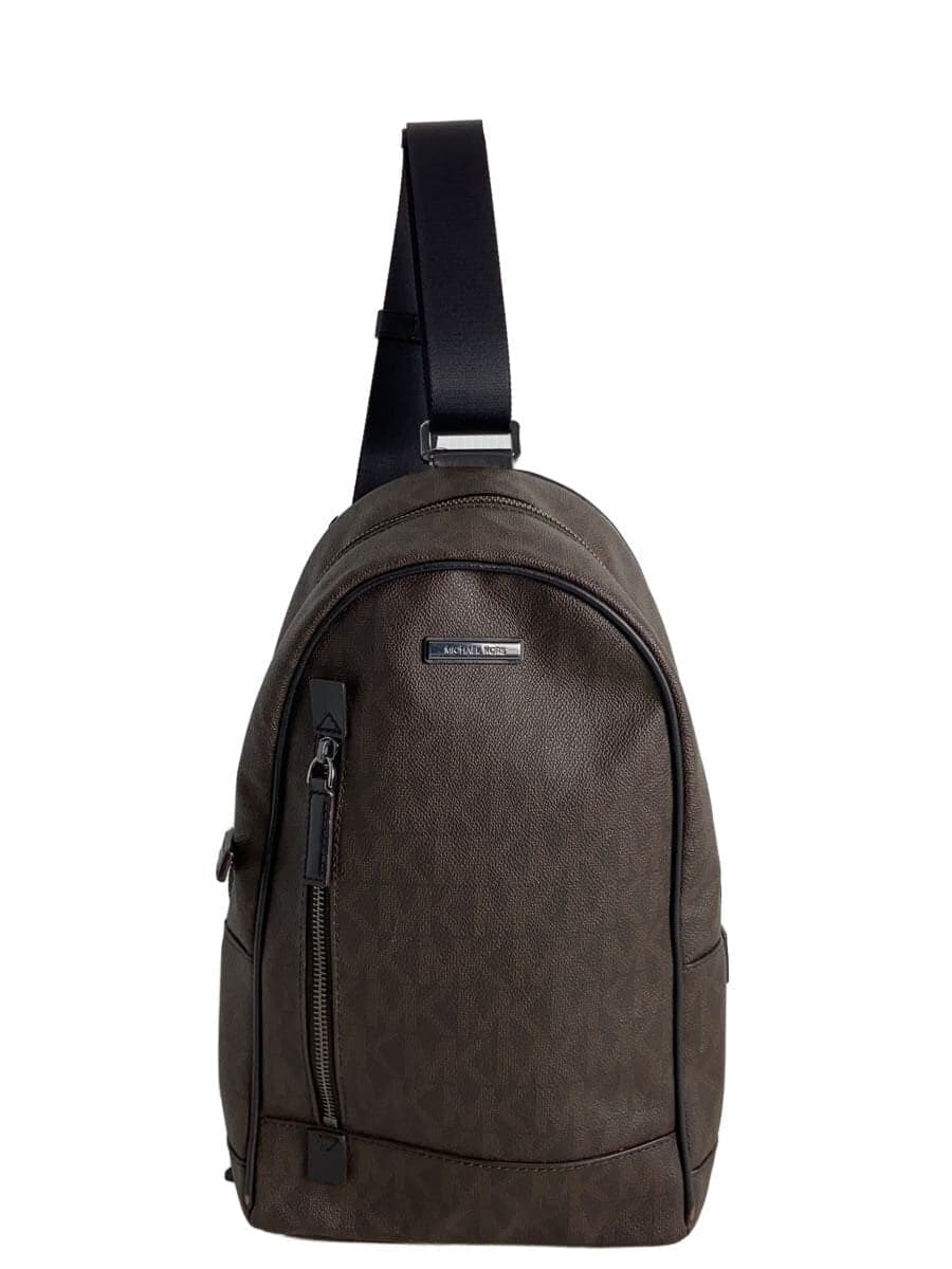 MICHAEL KORS Shoulder Bag Vinyl Brown All Over Pattern 37T7LMNC5B