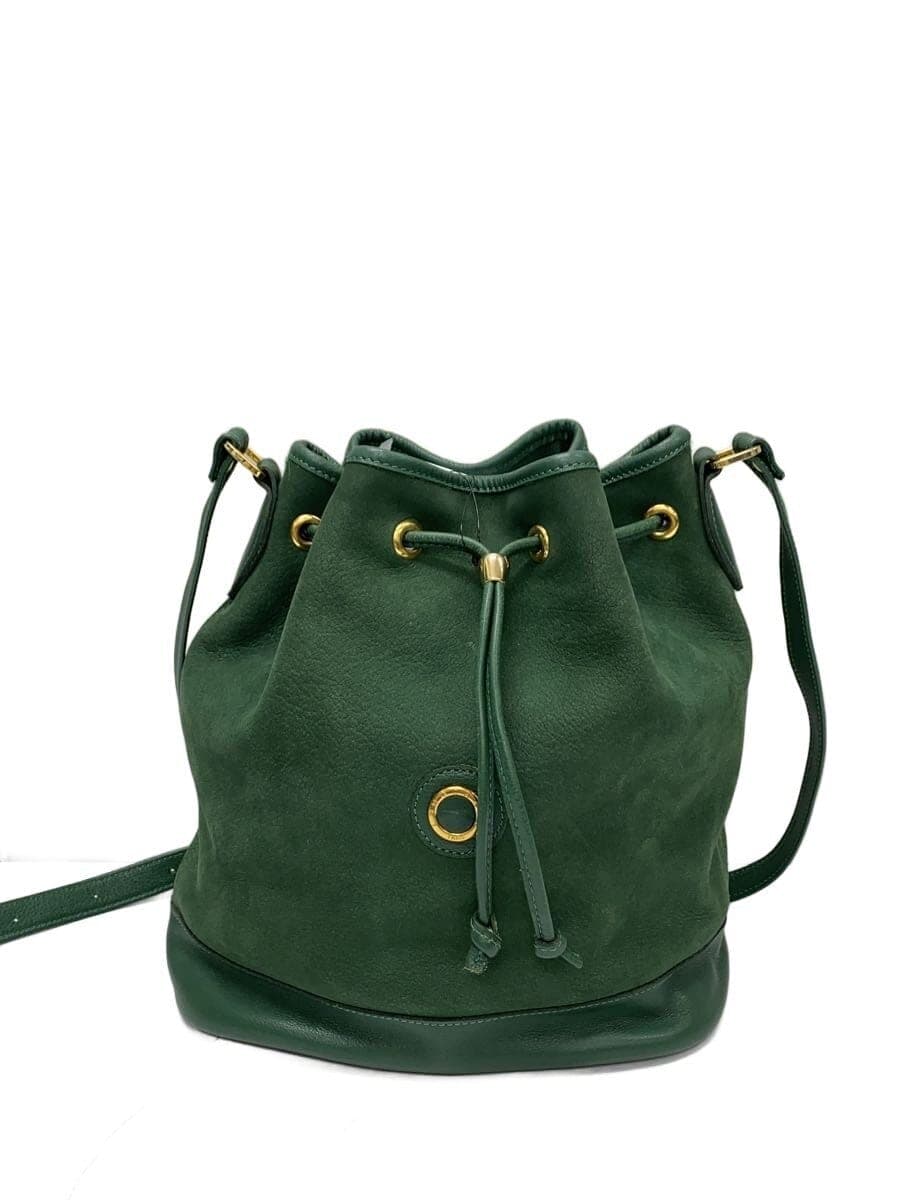 LONGCHAMP Bucket Type Shoulder Bag Leather GRN