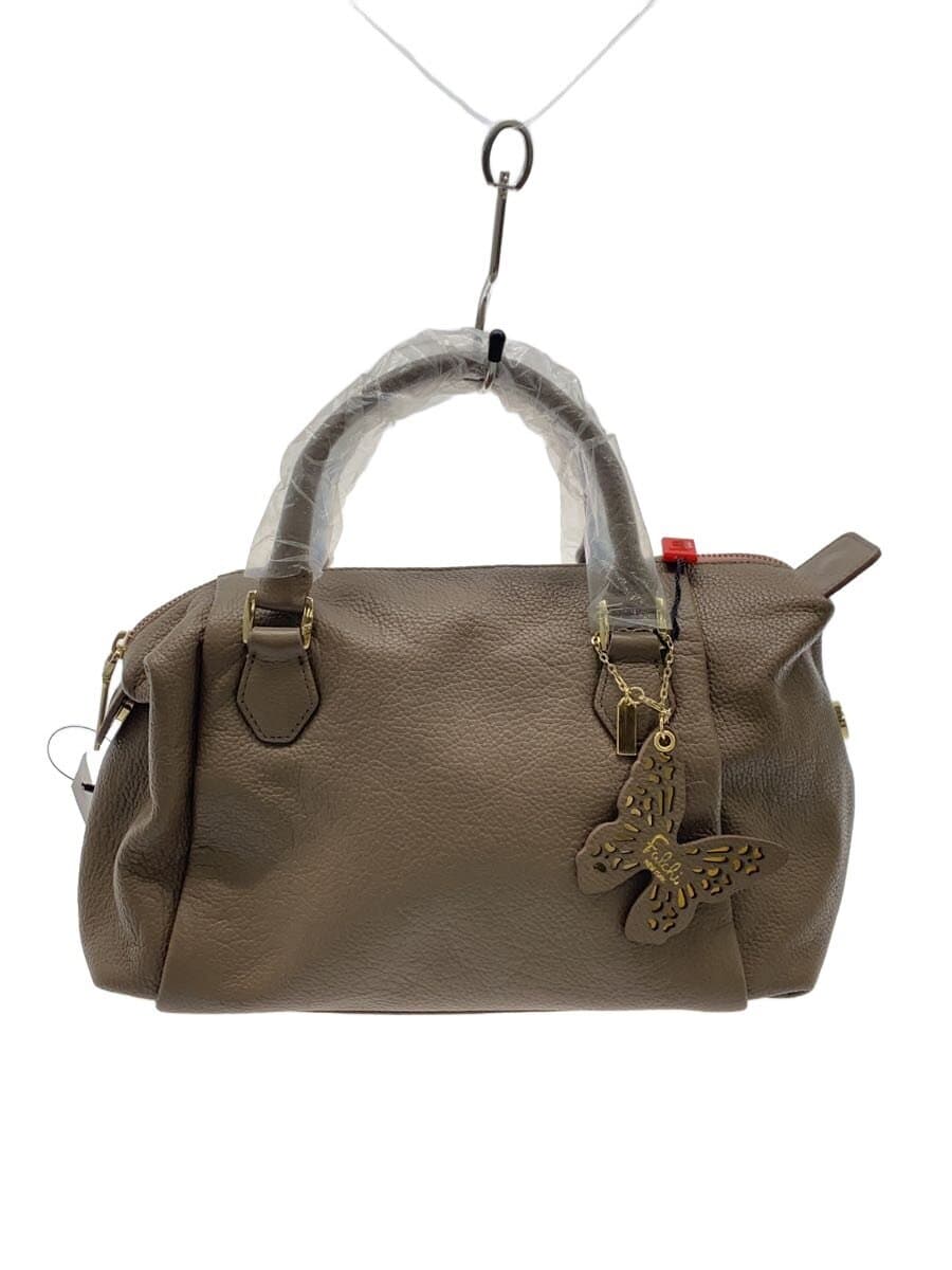 Falchi NEW YORK Handbag Leather BRW Solid